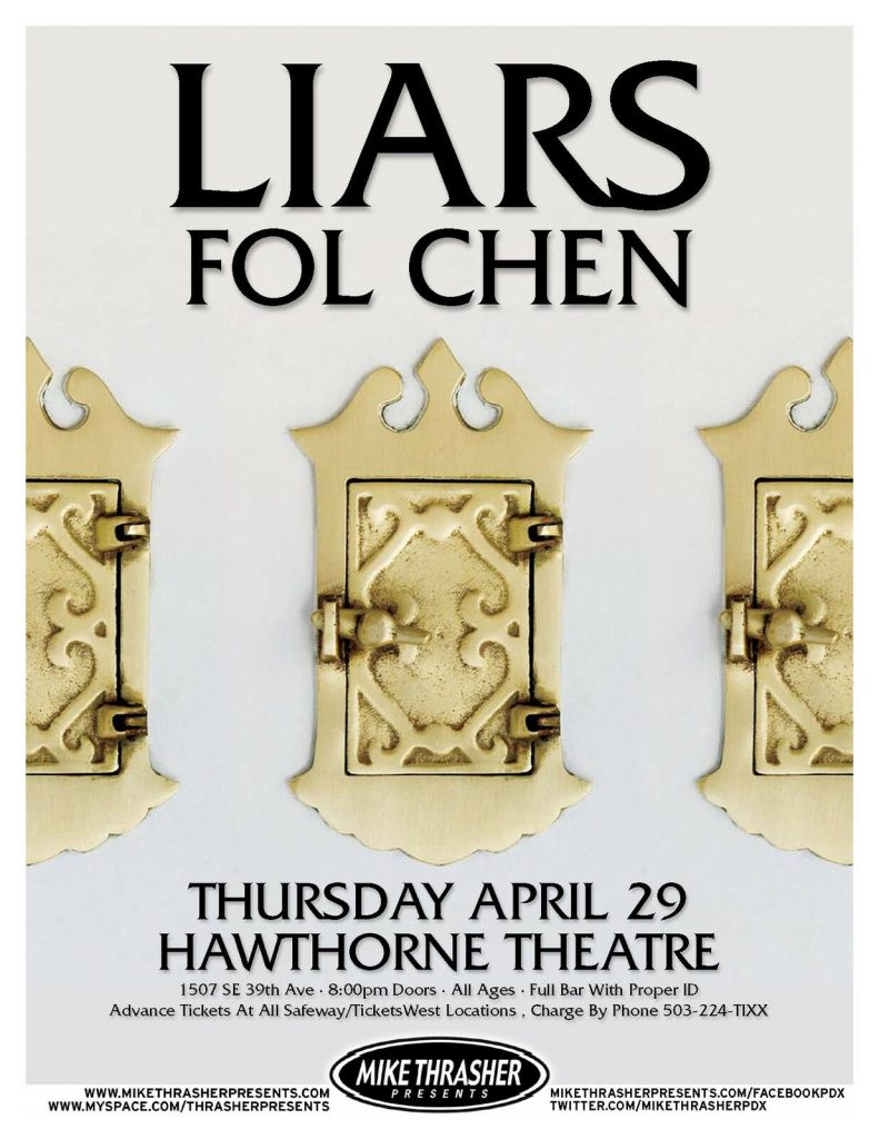 Liars Fol Chen 2010 Tour Poster